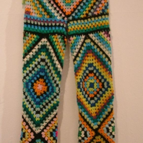 Bohemian vintage style crochet flare pants - Picture 4 of 4
